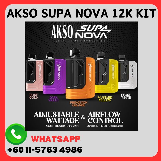 Akso Supa Nova 12k Puff Starter Kit - Vape Singapore SG Vape