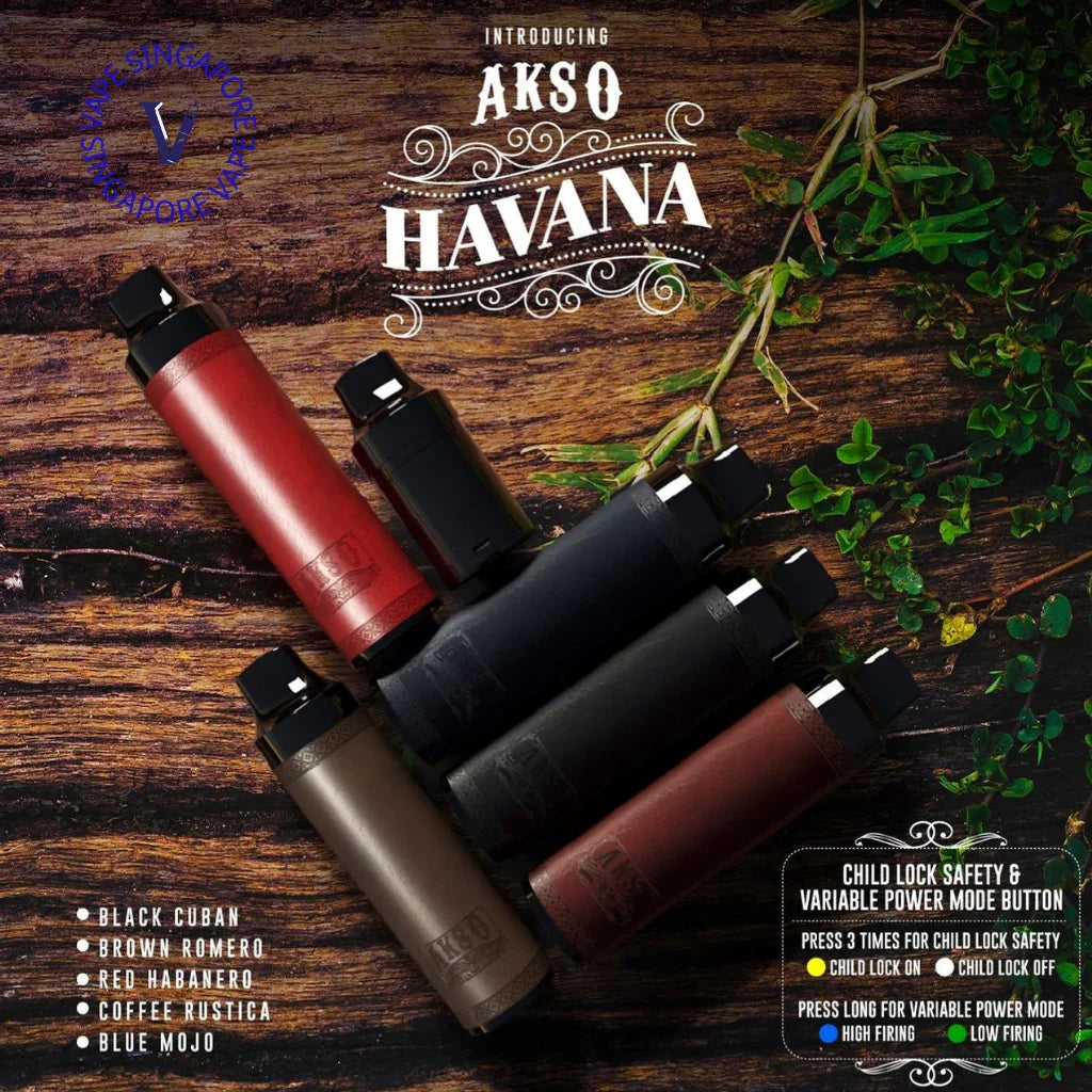 HCigar AKSO HAVANA Pre-fill Pod Kit 600mAh - Vape Singapore SG Vape
