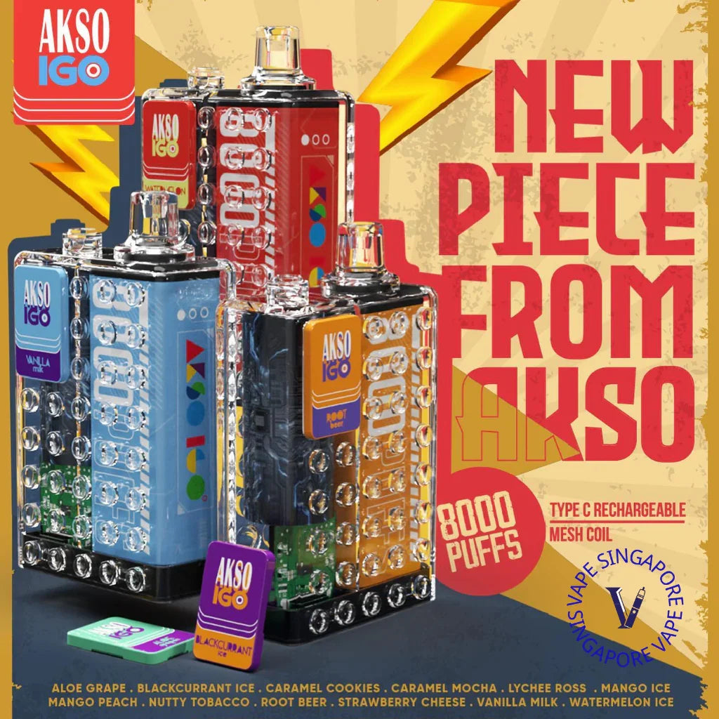 Akso IGO 8000 Puffs Disposable Vape - Vape Singapore SG Vape