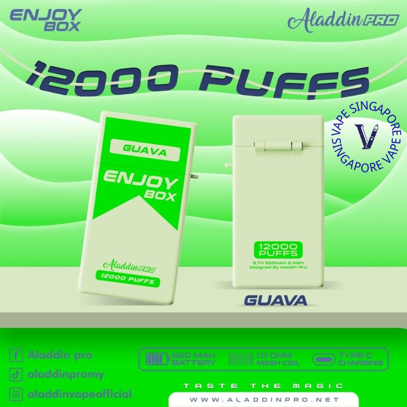 Aladdin Pro Enjoy Box 12,000 puff - Vape Singapore SG Vape