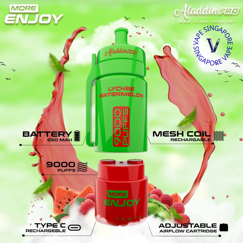 Aladdin Pro More Enjoy 9000 Puff Vape - Vape Singapore SG Vape