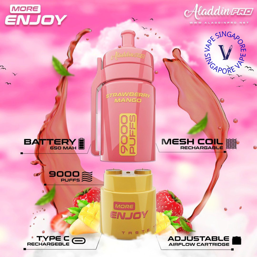 Aladdin Pro More Enjoy 9000 Puff Vape - Vape Singapore SG Vape