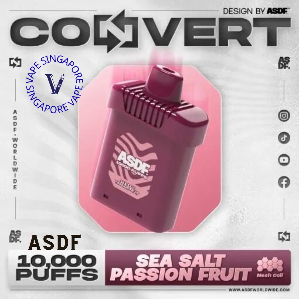 ASDF Convert 10,000 Puff (Prefilled Pod) - Vape Singapore SG Vape
