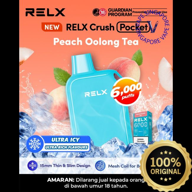 RELX Crush Pocket 6000 Puff Disposable Vape - Vape Singapore SG Vape