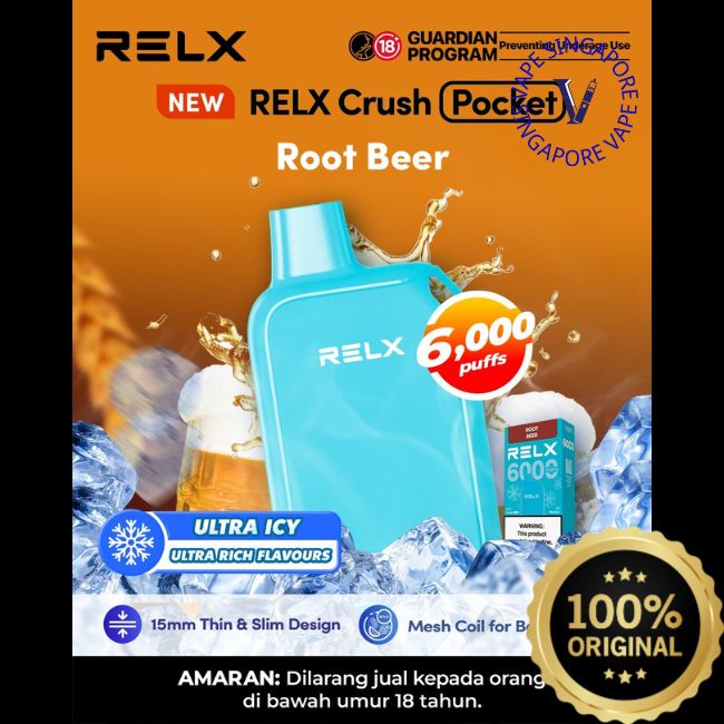 RELX Crush Pocket 6000 Puff Disposable Vape - Vape Singapore SG Vape