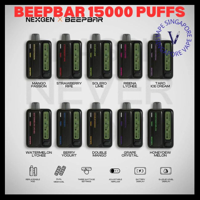 Beepbar 15000 Puffs Cartridge Or Device - Vape Singapore SG Vape