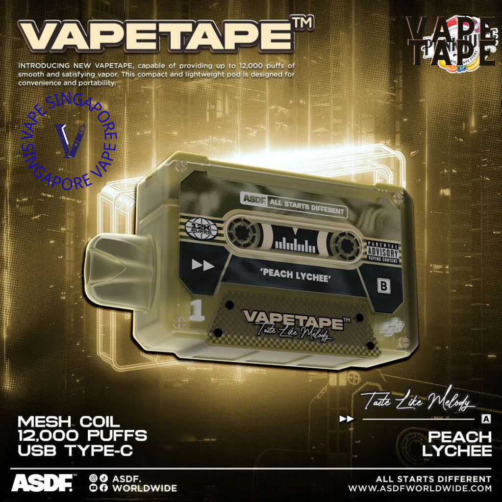 Vape Tape 12,000 puff disposable vape - Vape Singapore SG Vape