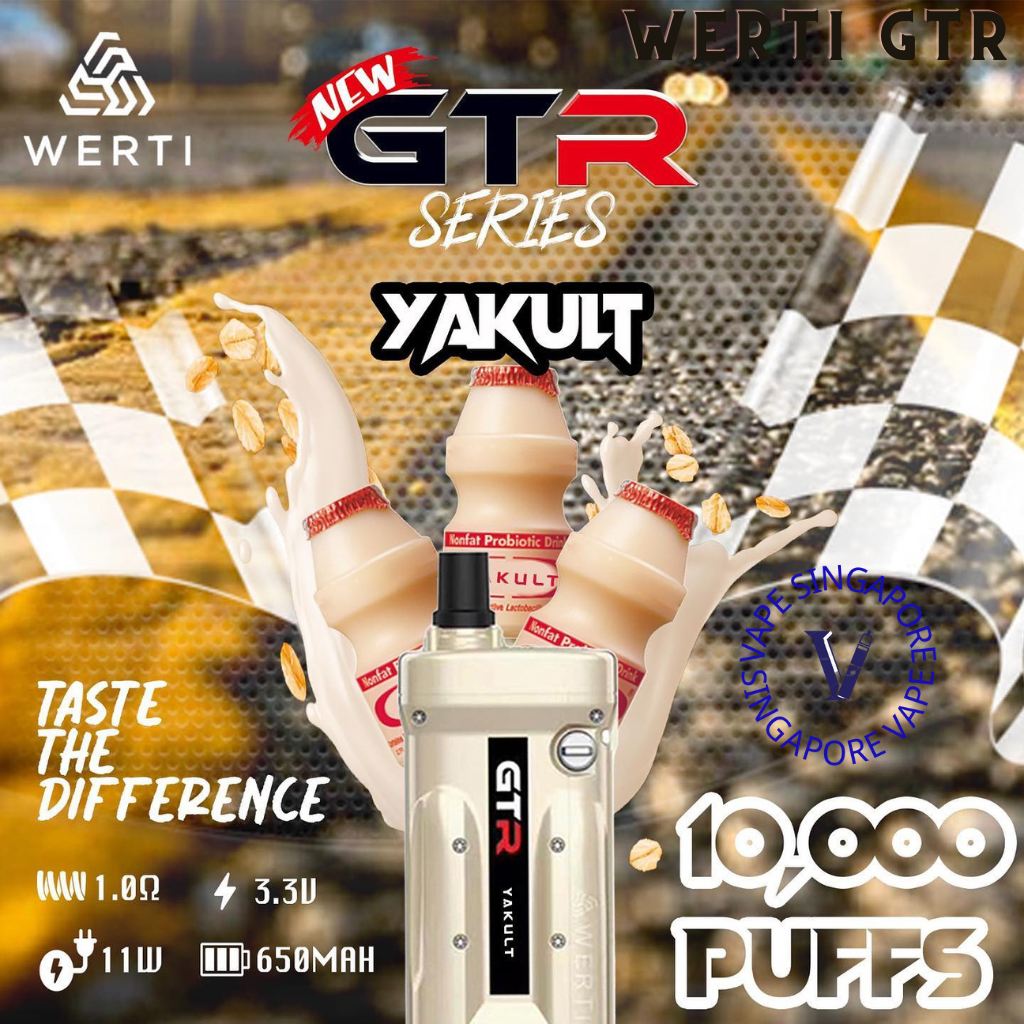 Werti GTR 10,000 puff disposable vape - Vape Singapore SG Vape
